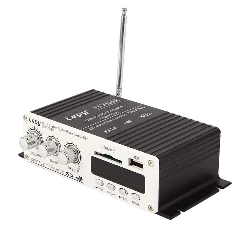 DollaTek Lepy A7USB Amplificatore di Potenza per Auto Amplificatori Stereo per Lettore MP3 FM USB da Auto Multifunzionale