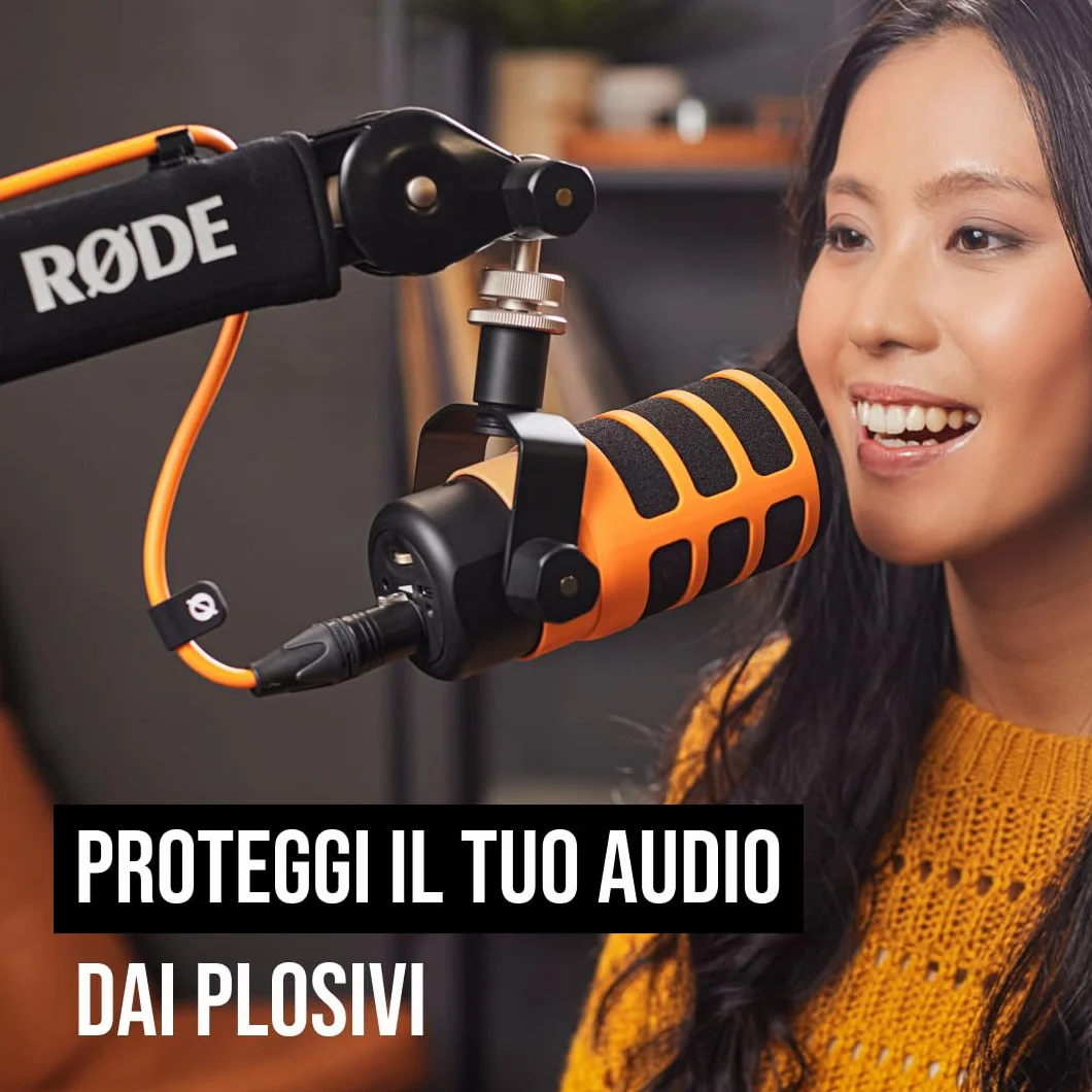 RØDE WS14 Premium Pop Filter per PodMic e PodMic USB (Viola)