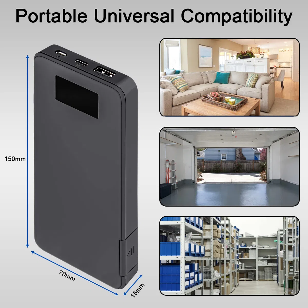 Telecamera Spia Telecamera Nascosta WiFi 4K/1080P Powerbank 10000mAh Portatile Telecamera di Sorveglianza Senza Fili con Visione Notturna, Allarme di Rilevamento del Movimento