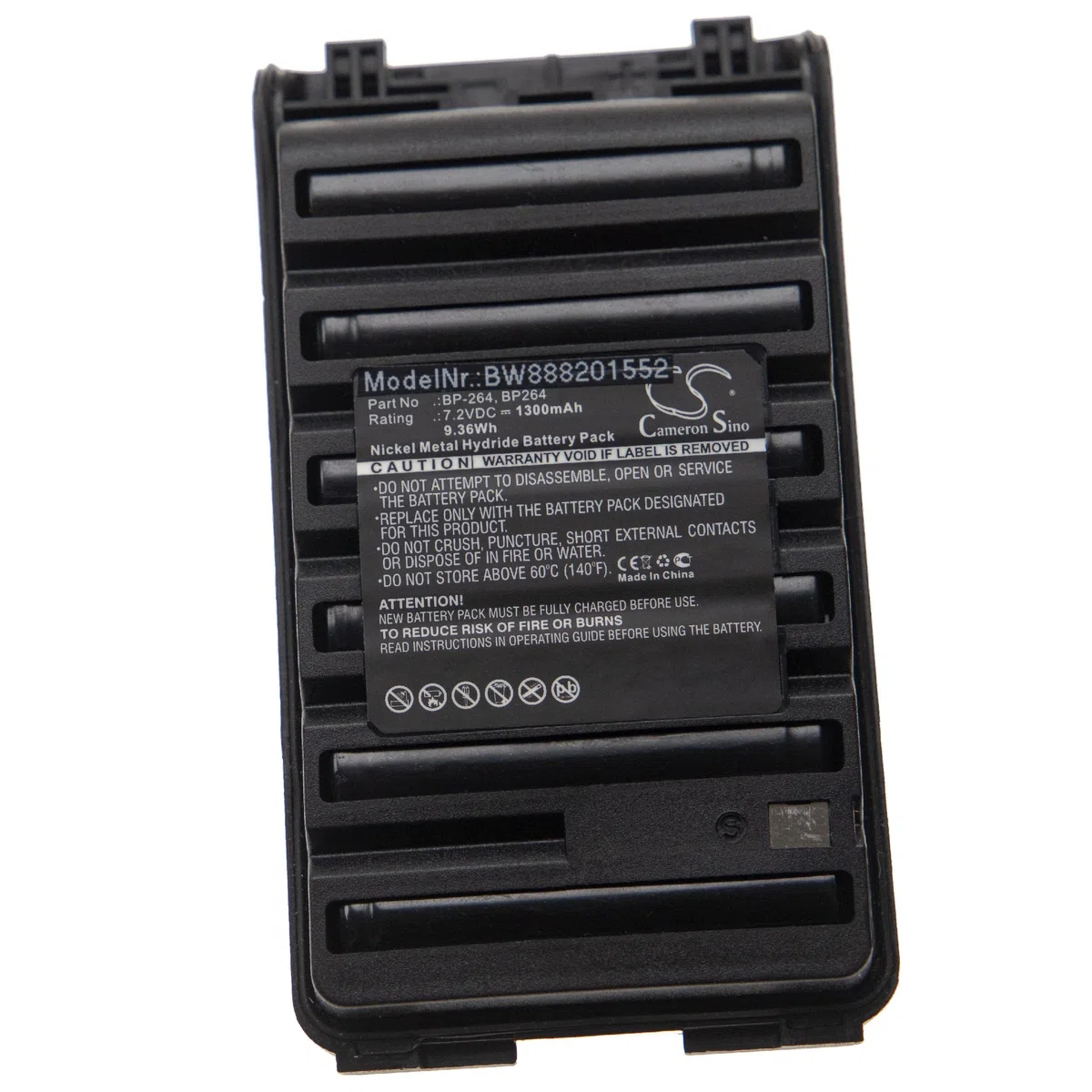 vhbw batteria compatibile con Icom IC-F3210D, IC-F4102D, IC-F4001, IC-F4002, IC-F4003, IC-F4101D radio (1300mAh, 7,2V, NiMH)