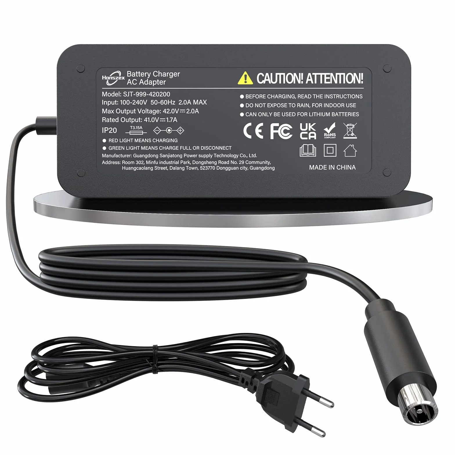 42V 2A Caricatore Monopattino, Caricabatterie Monopattino Compatibile con Xiaomi M365, M365 Pro, Pro 2, Mi 4, 4 Lite, 5 Elite, Serie di Ninebot Segway, Caricatore Rapido da 84 W