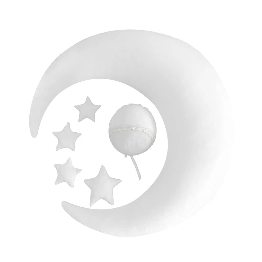 Puntelli per Fotografia Neonato, Cuscino per Allattamento per Bambini, Cuscino a Forma di Luna e Stella, Neonati Photo Shooting Accessori Servizio Fotografico Cuscino
