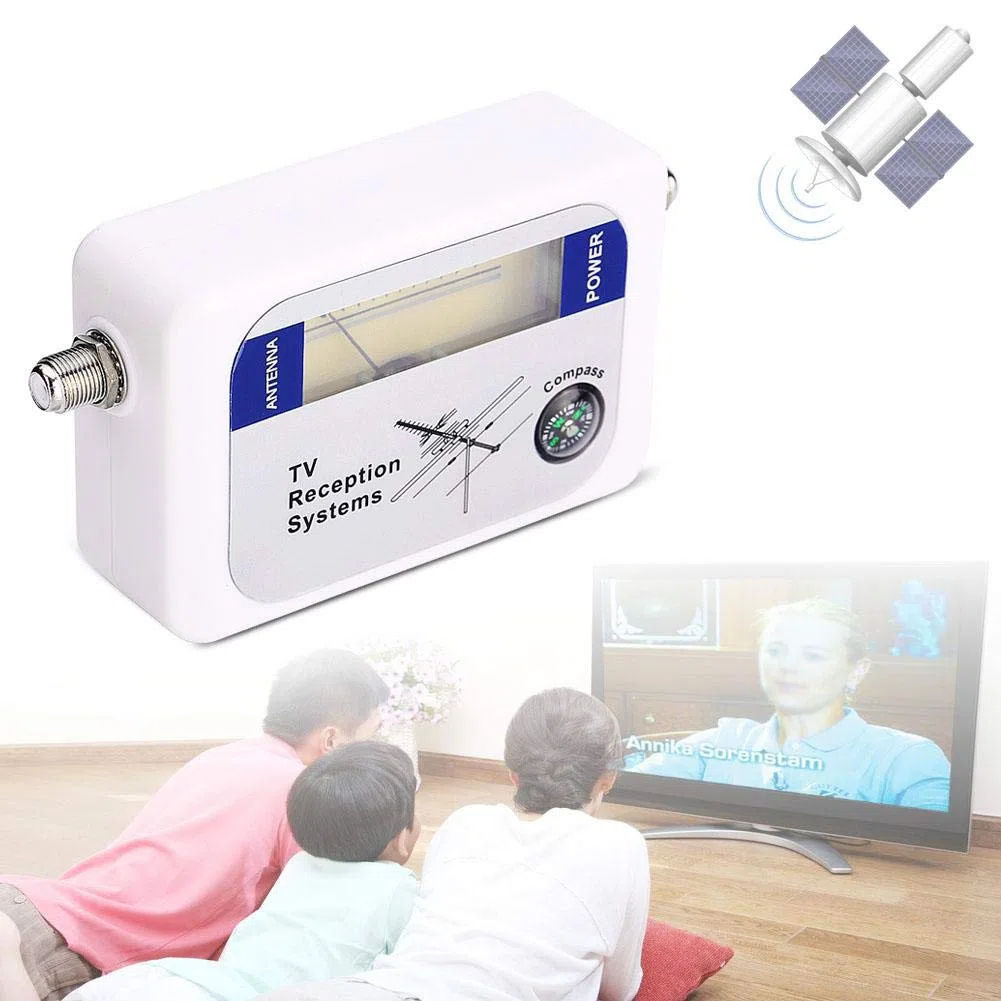 Finder del Segnale TV Antenna Finder del Segnale DVB-T Signal Strength Finder HD TV Aerial Finder con Funzione di retroilluminazione per Antenna satellitare a Lungo Raggio