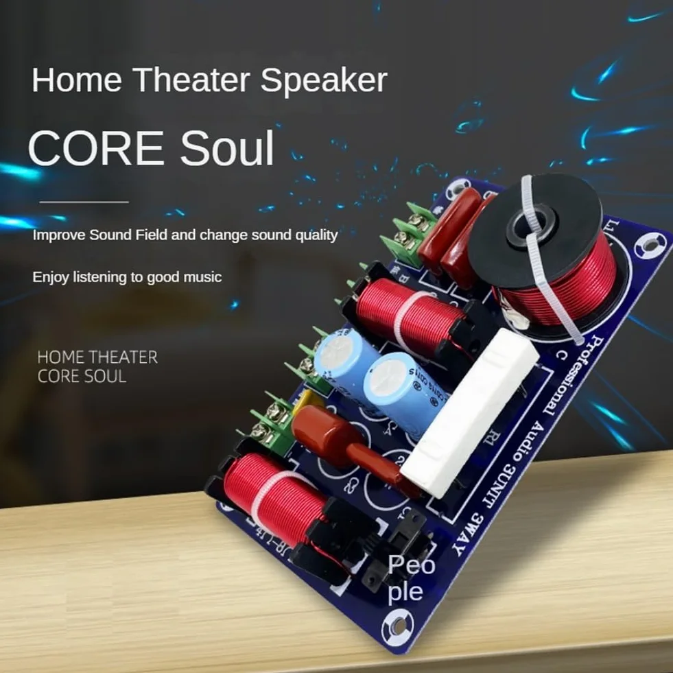 2 Pezzi a 3 Vie, 250 W, 850/5200 Hz, divisore di frequenza Fai da Te, Circuito di filtraggio, HiFi, Stereo Audio, Crossover Durevole, Facile da Usare
