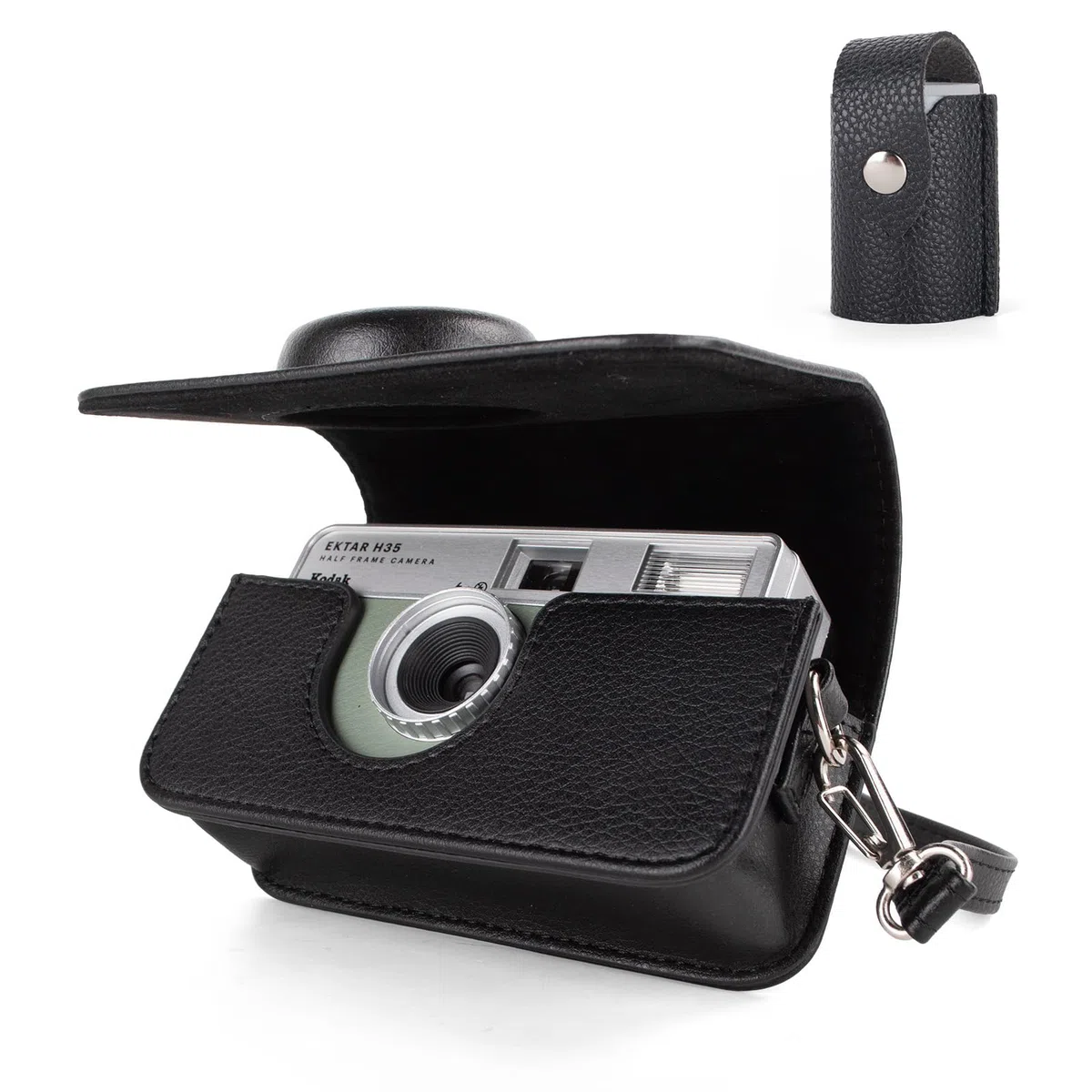 Custodia protettiva compatibile con la fotocamera a pellicola KODAK H35/H35N/F9/VIBE 501F, borsa per il trasporto in pelle PU e custodia per la conservazione della pellicola - Nero