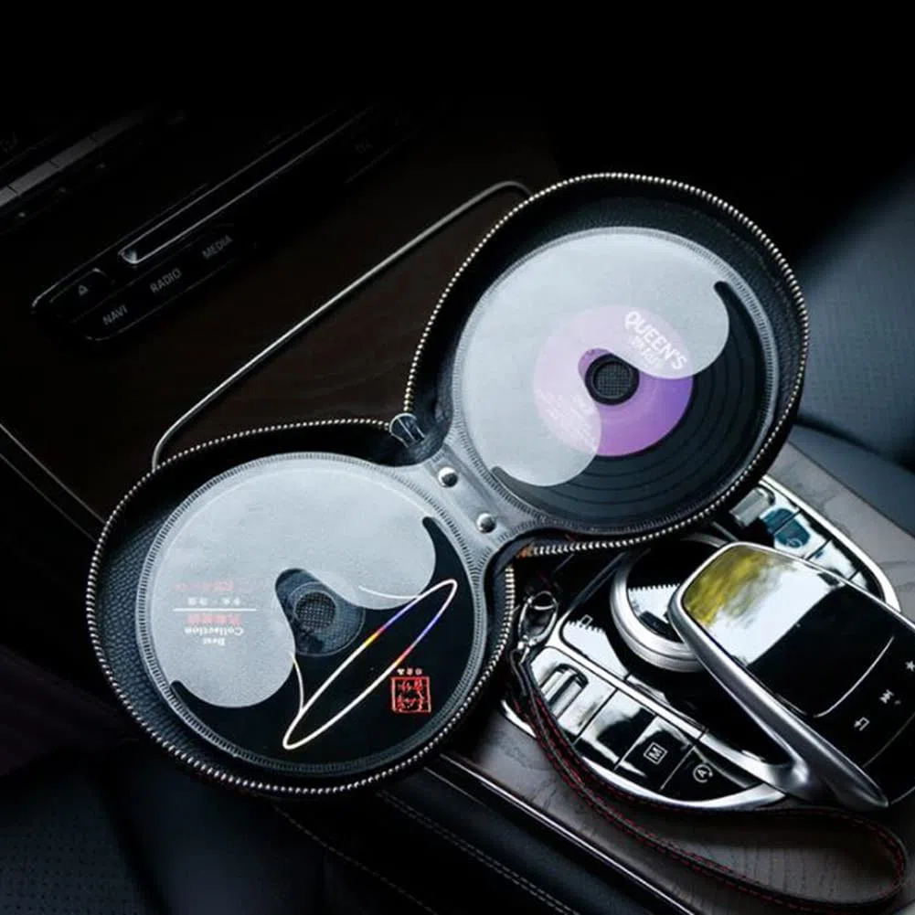 Asudaro Porta CD Portatile, Borsa Porta CD per Auto di Grande Capacità Visiera Parasole per Auto CD Tasca per DVD Custodia per CD/DVD Portatile in Pelle Pu per Viaggi in Auto Da Casa