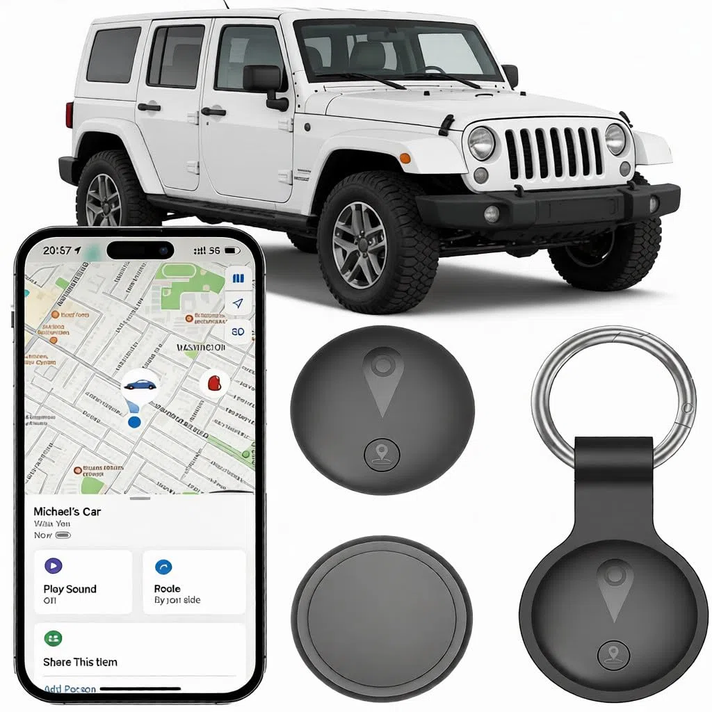 Localizzatore GPS per Auto, Mini Tracciatore Magnetico Senza Sottoscrizione, Compatibile con Android/iOS, Tracciamento in Tempo Reale, Impermeabile IP68, Compatto per Auto, Animali e Bagagli, Nero