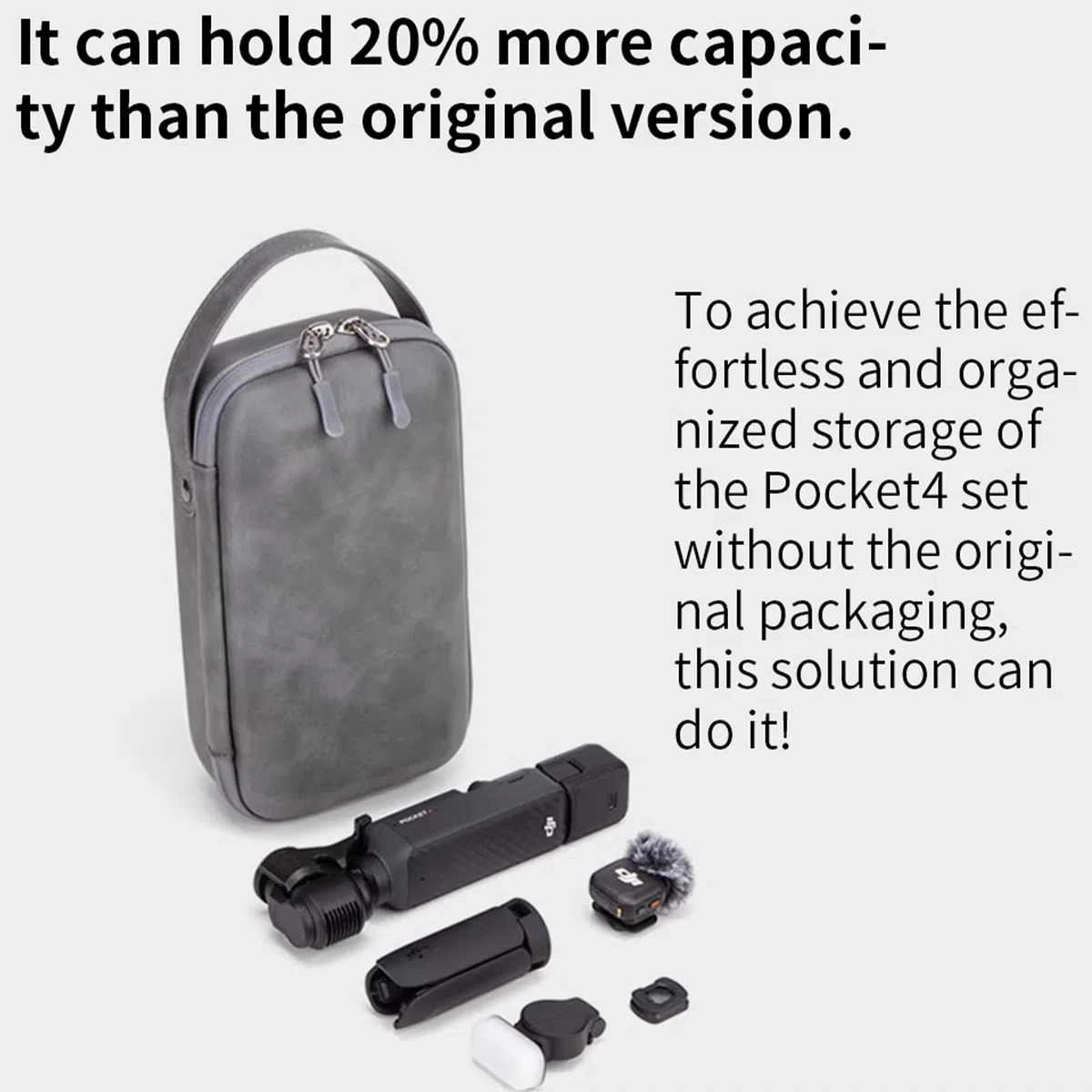 Osmo Pocket 4 Custodia, Case Borsa da viaggio Custodia da trasporto Borsa portaoggetti Borse a mano Accessori per DJI Osmo Pocket 4