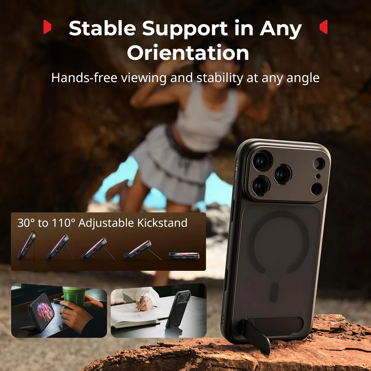SMALLRIG Kit Custodia per Telefono FilMov per iPhone 17 Pro, Custodia Magnetica per Telefono con Piastra Posteriore per Obiettivo, Supporto per MagSafe, per DJI, per Insta360, Nero - 5549