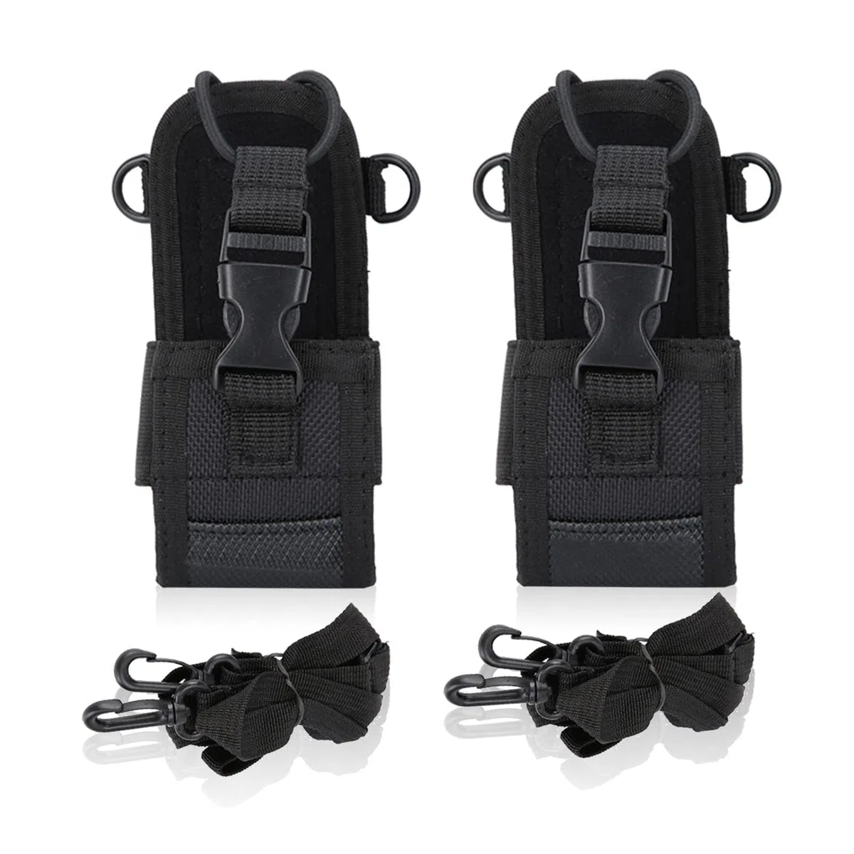 Agatige Custodia per Walkie Talkie, 2 Pezzi Protettiva Cover Porta Supporto per Radio Multifunzione per Radio Bidirezionale con Tracolla Regolabile per Telefono GPS Radio Bidirezionale