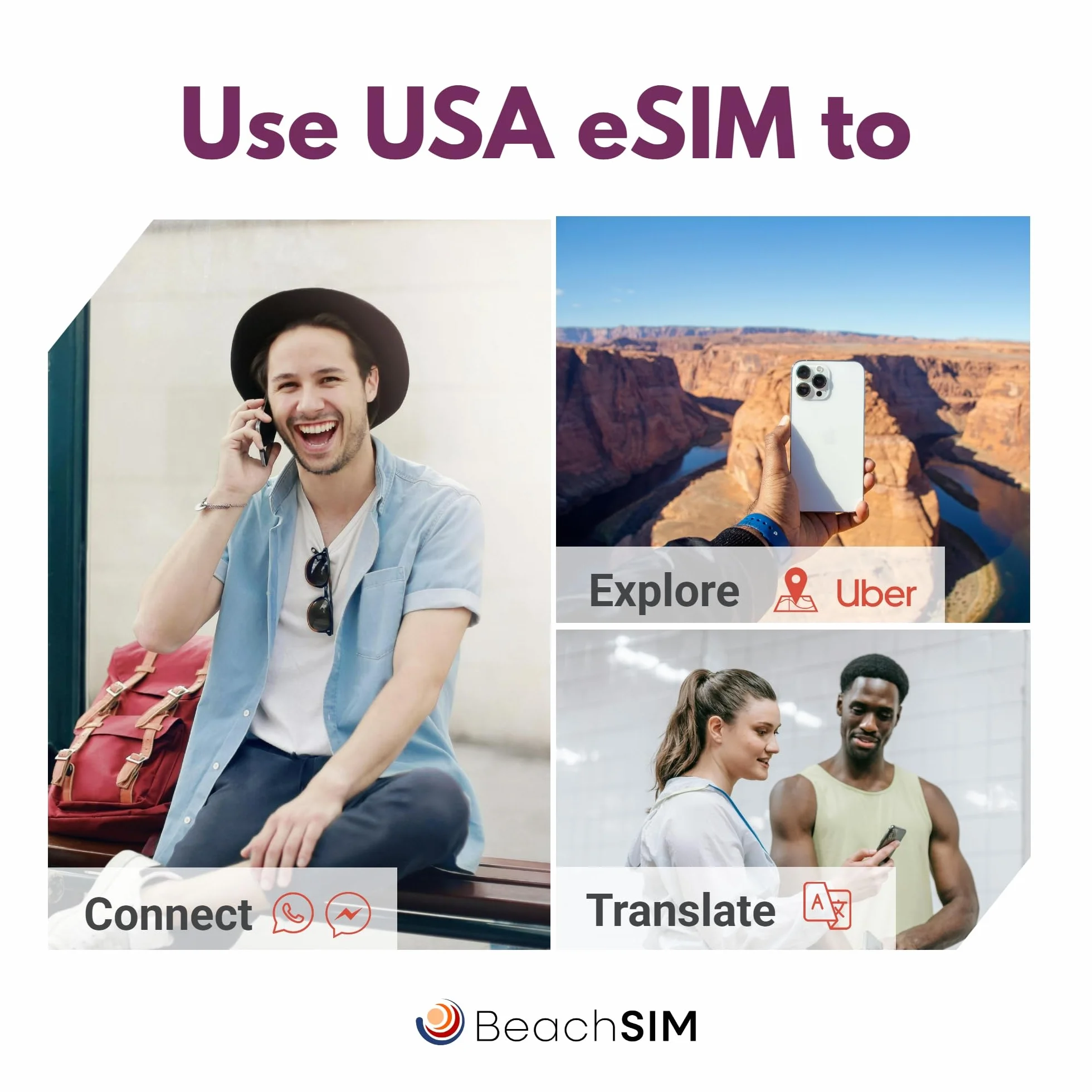 Solo Dati Prepagata eSIM USA 30 Giorni | 50GB Dati 4G/5G ad Alta Velocità | Attivazione Rapida Online | Facile da Ricaricare o Estendere | Compatibile con Dispositivi iOS e Android Sbloccati