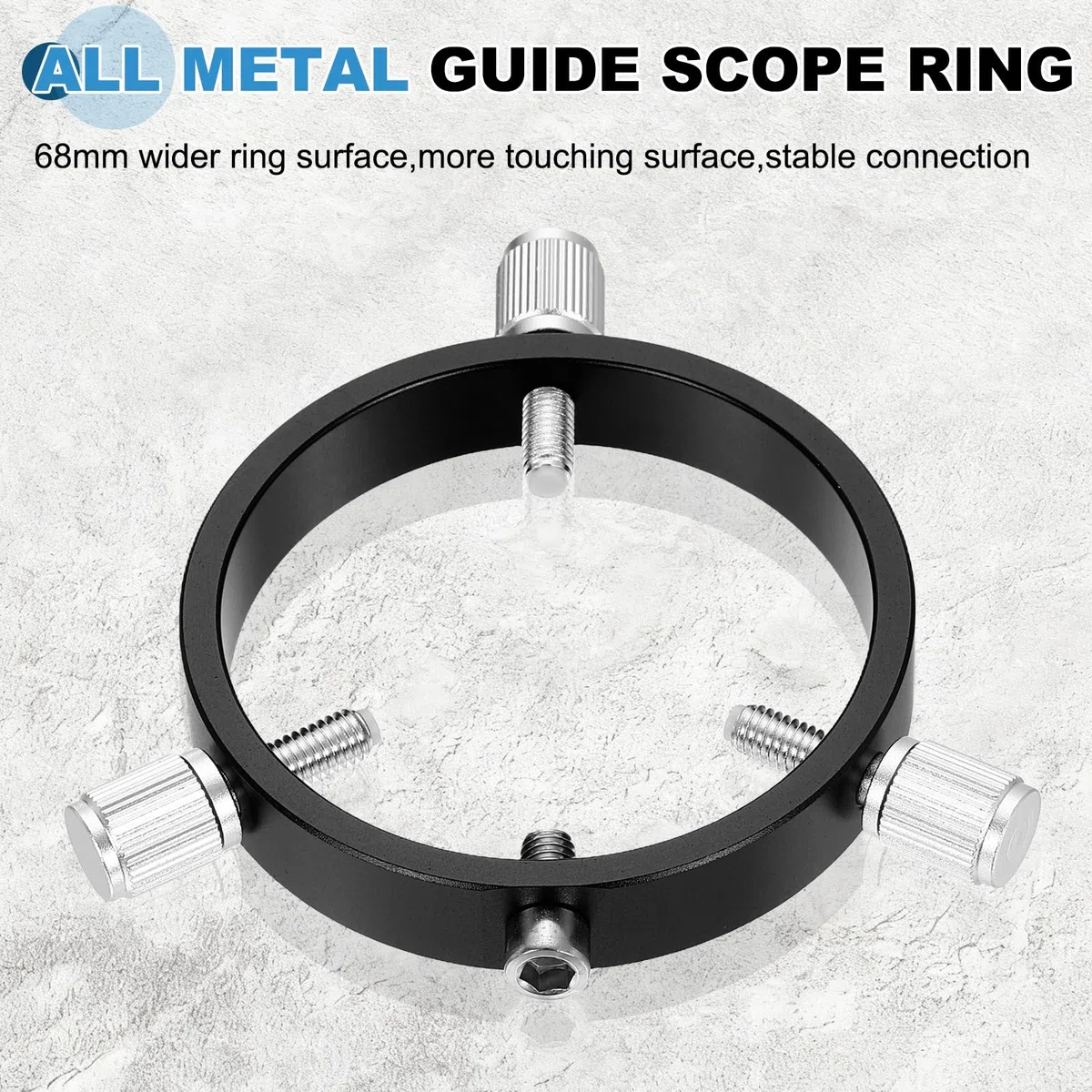 PATIKIL Anelli Guida Regolabili Per Telescopio Diametro 68mm, 2 Pezzi Anelli Guida Metallici Per Tubo Telescopio,