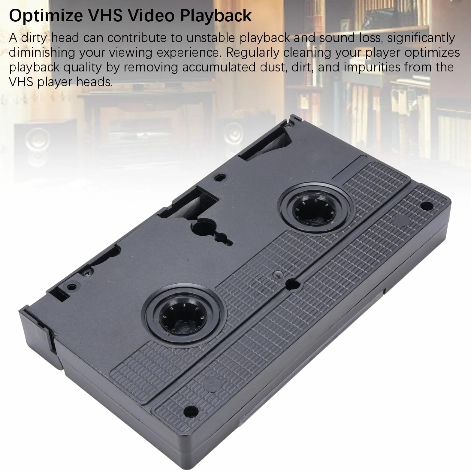 KIMISS Pulisci Testine VHS, Kit di Pulizia Testine Video VCR per Lettori VHS - Tecnologia di Pulizia a Umido Riutilizzabile qualità di Riproduzione Ottimale