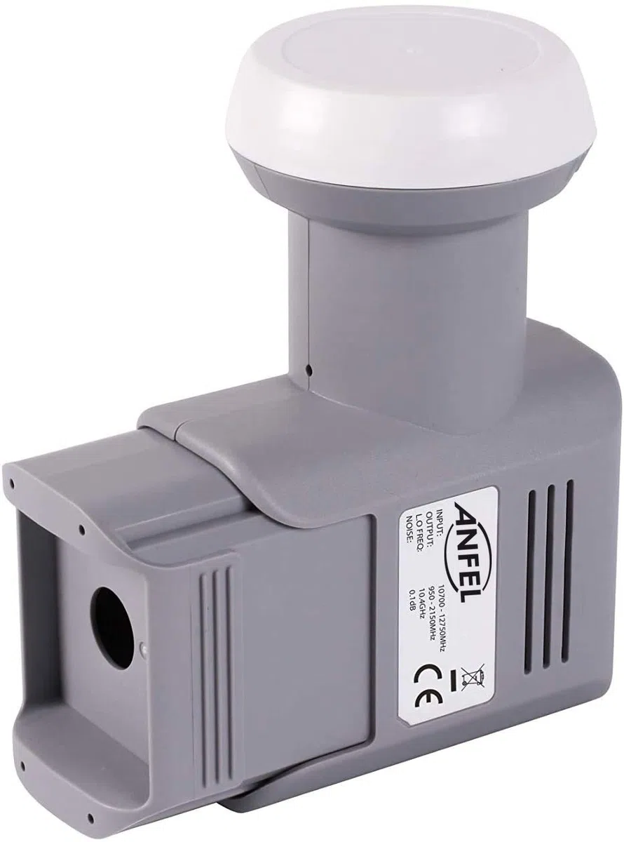 LNB dCSS+Quad SCR, LNB unicable per fino a 16 ricevitori, 4K ready, 3D ready, UHD ready, protezione dalle intemperie estraibile, compatibile SKyQ DCSS SCR 16UB PRO LNB