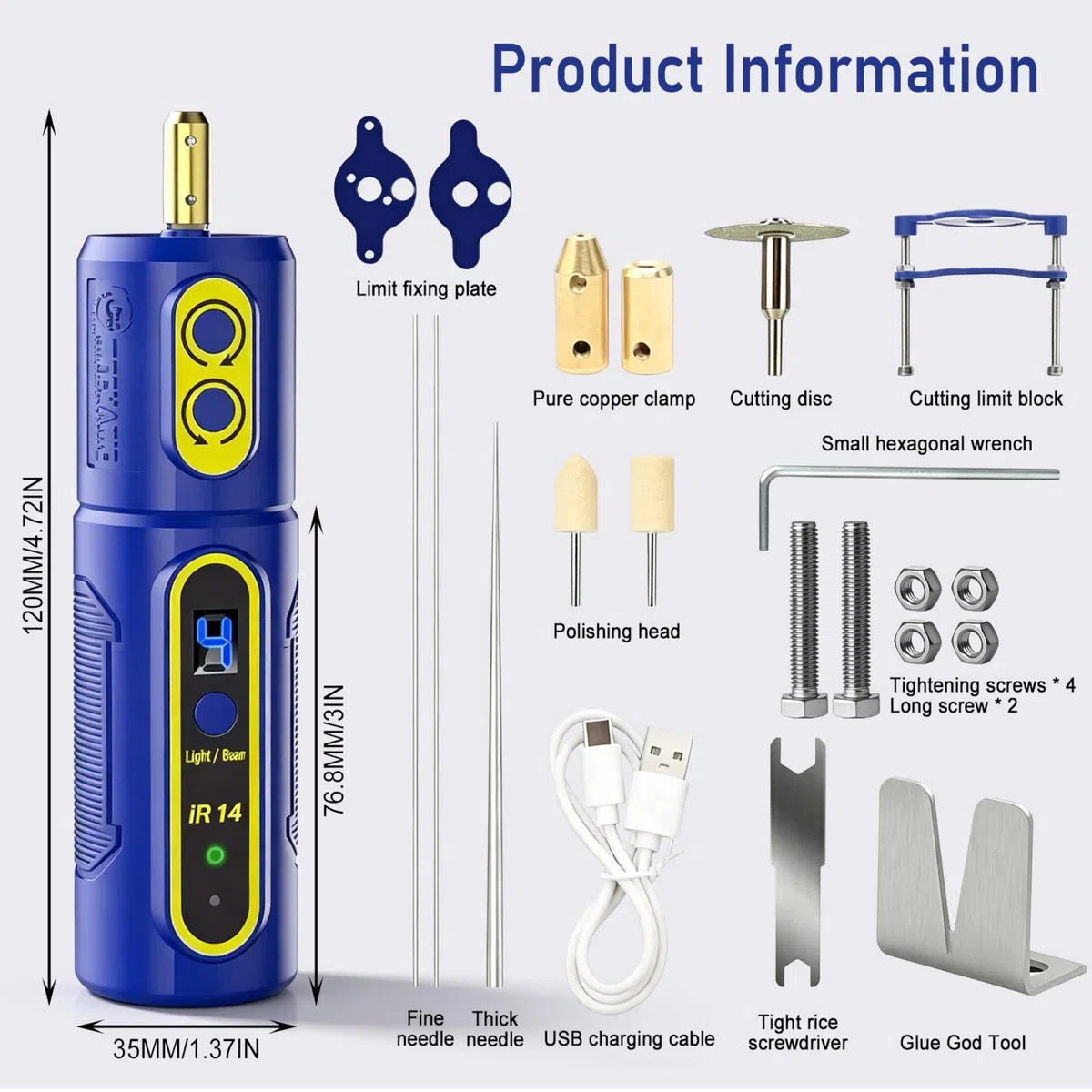 Rimozione della colla elettrica, 4 livelli regolabile, efficiente e versatile, strumento di rimozione elettrica per cellulare, display LCD, pulizia cellulare