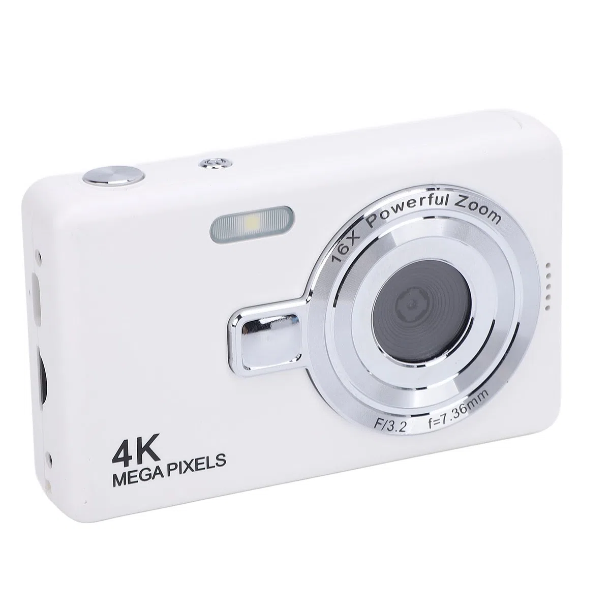Camera Digitale Compatta, Fotocamera Digitale 4K da 50 MP, Zoom 16x, Schermo IPS da 2,4 Pollici, Anti -shake, Selfie, Compatto Fotografia Facile con la Famiglia, (32GB)
