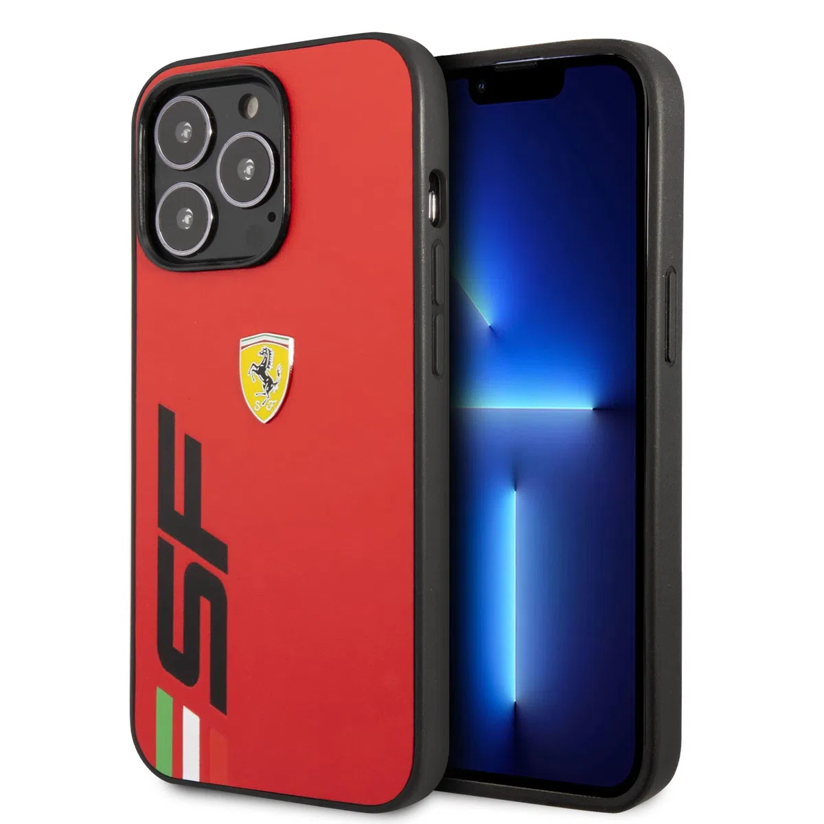 iPhone 13 PRO - Pelle ROSSA Stampato Big SF Logo - FERRARI