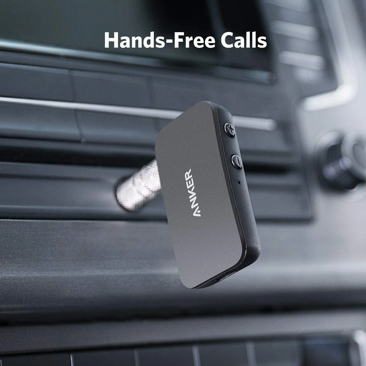 Anker Soundsync A3352 Ricevitore Bluetooth via Trasmissione Musicale con Bluetooth 5.0, Autonomia di 12 Ore, Chiamate in Vivavoce, Connessione a Due Dispositivi, in auto, Cuffie, Altoparlanti.