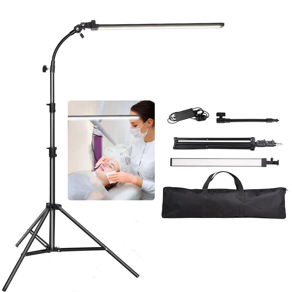 Fotostudio - Set di illuminazione a LED con custodia, flessibile, per bellezza, sopracciglia, tatuaggi, trucco, odontoiatria, ciglia, ritratti, luce di riempimento