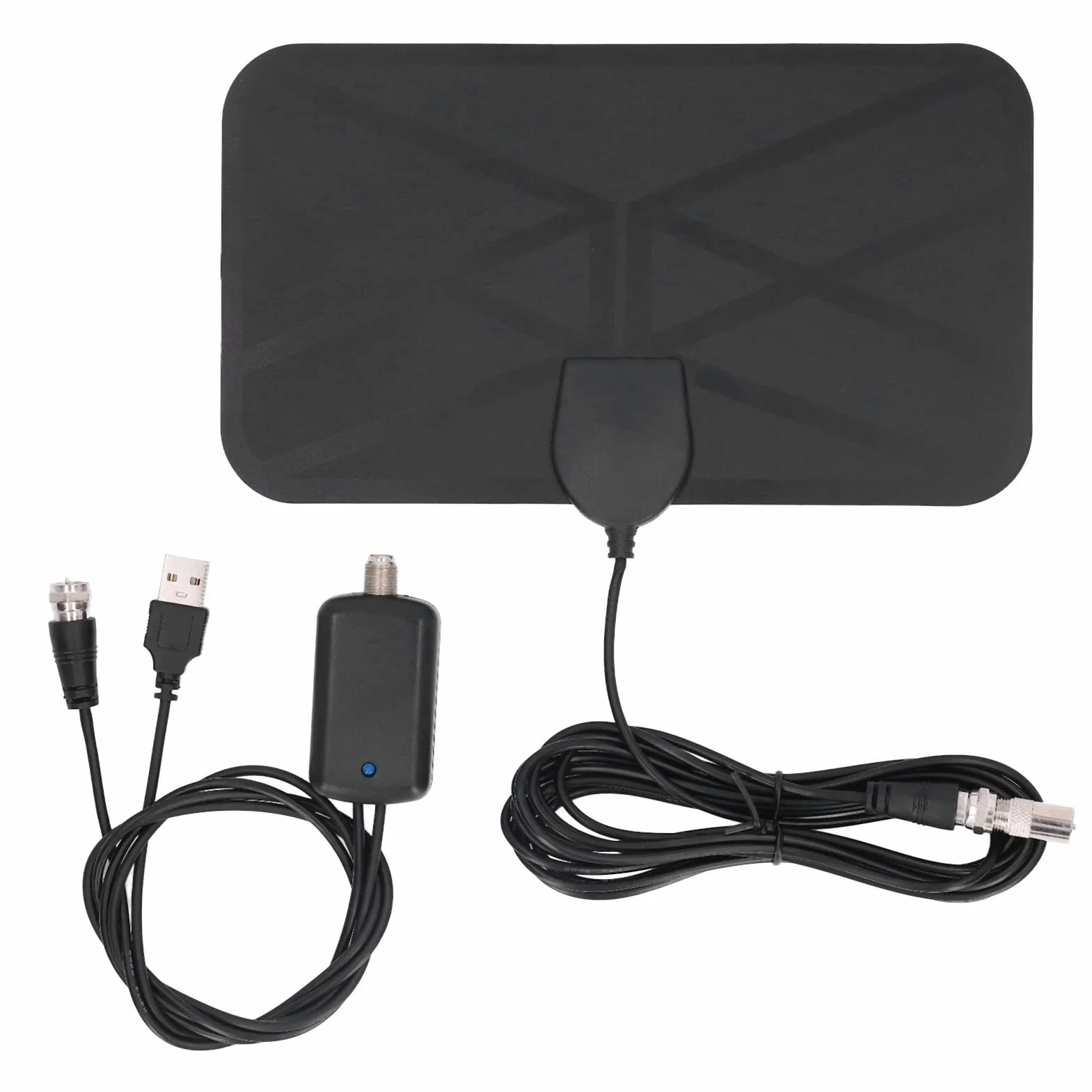 Antenna TV Digitale Interna per Onda Terrestre HD 1080P e 4K, Antenna HDTV Pannello Piatto per Ricezione Digitale Terrestre, Amplificatore di Segnale Integrato