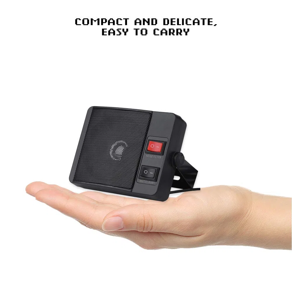VBESTLIFE Altoparlante Esterno, Radio bidirezionale Mini Walkie Talkie Altoparlante Esterno per autoradio