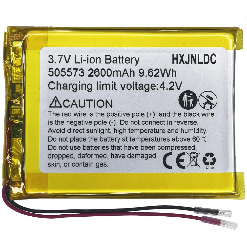 DC 3.7V 2600mah 505573 li-ion Lithium Ion Polymer Battery Replacement per DIY 3.7-5v prodotti della batteria,Luce LED, GPS，tablet PC
