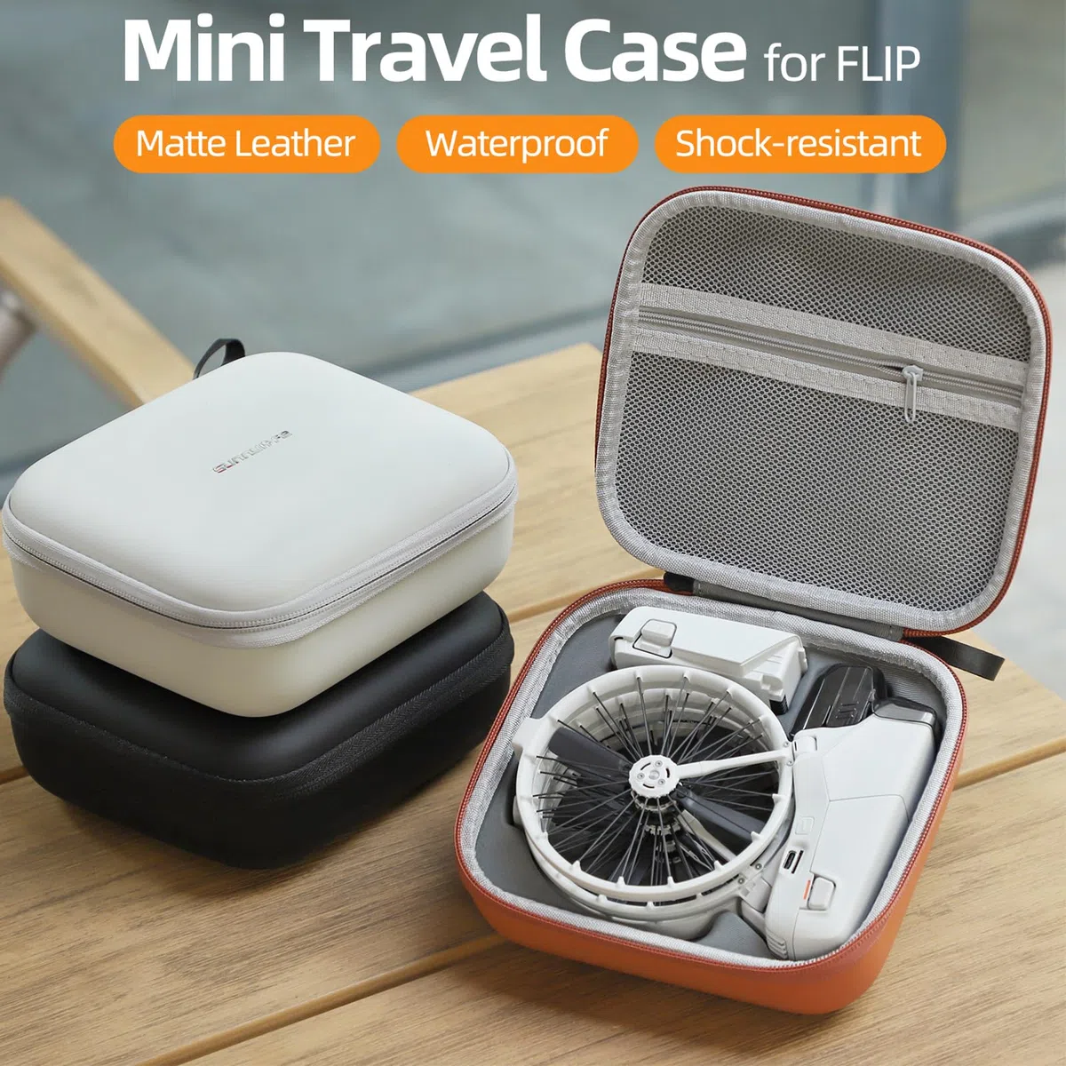 Drone Custodia Borsa per DJI Flip, Custodia da viaggio rigida Custodia protettiva per DJI Flip (Black)