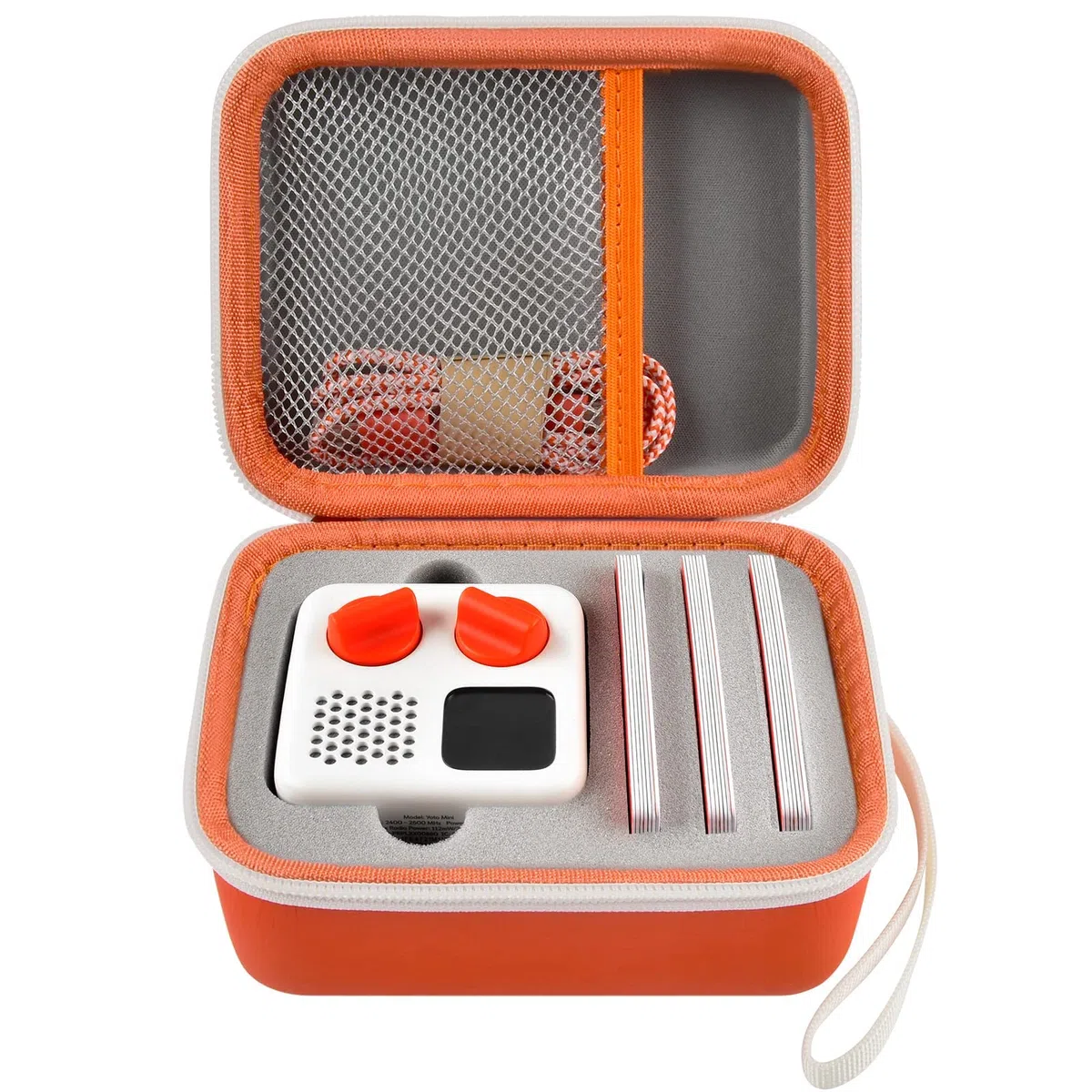 Custodia da viaggio compatibile con Yoto Mini – Lettore audio e musicale per bambini, borsa per altoparlante per bambini, riproduce schede audiolibri, arancione