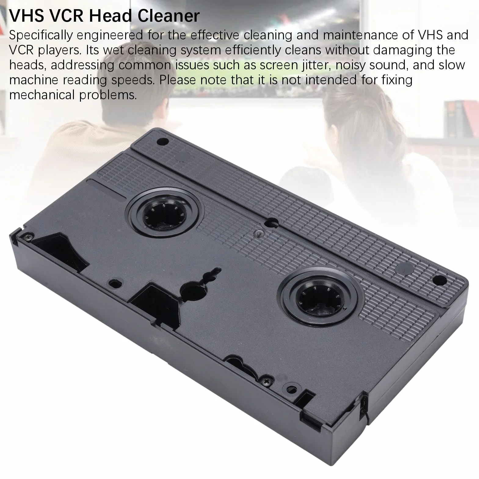 KIMISS Pulisci Testine VHS, Kit di Pulizia Testine Video VCR per Lettori VHS - Tecnologia di Pulizia a Umido Riutilizzabile qualità di Riproduzione Ottimale