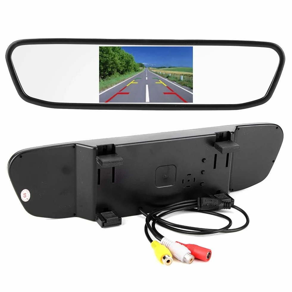 Janzoom Dash Cam a Specchio, Monitor per specchietto retrovisore a Basso consumo energetico IP68 Impermeabile per Telecamera di retromarcia per Auto