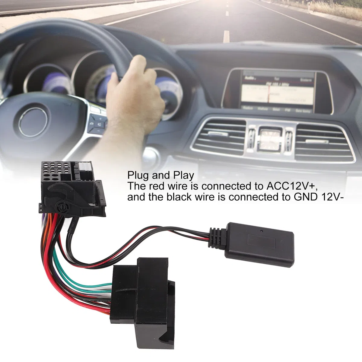12 Pin Bluetooth 5.0 Adattatore Bluetooth Auto Aux Cavo Accessori Auto Ricambio per Mercedes W169 W245 W203 W209 W164
