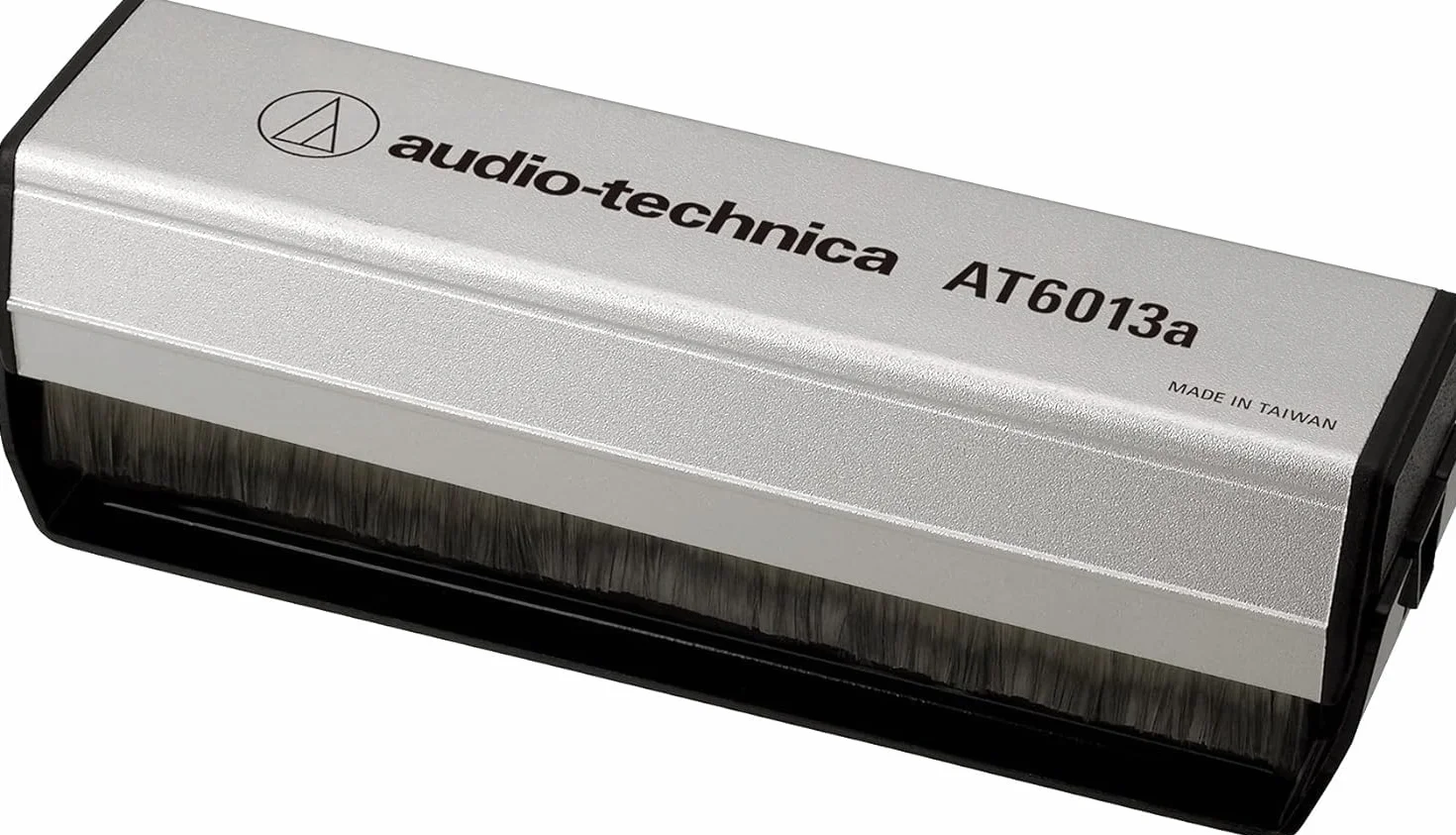 Audio-Technica AT6013A Carbon Fiber Dual Action Anti-Static Record Cleaner Brush (Silver/Black)