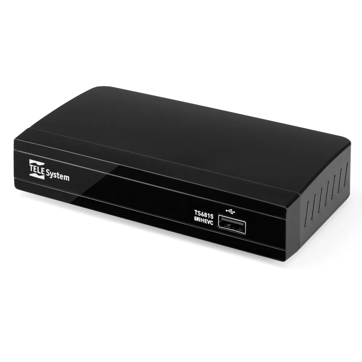 Tele System Decoder Digitale Terrestre TS6815/02 DVB-T2 HEVC 10 bit – Tecnologia HD HDR HLG - AUTOSCAN e LCN per ordine logico dei canali- EPG aggiornata - Lettore multimediale - Telecomando incluso