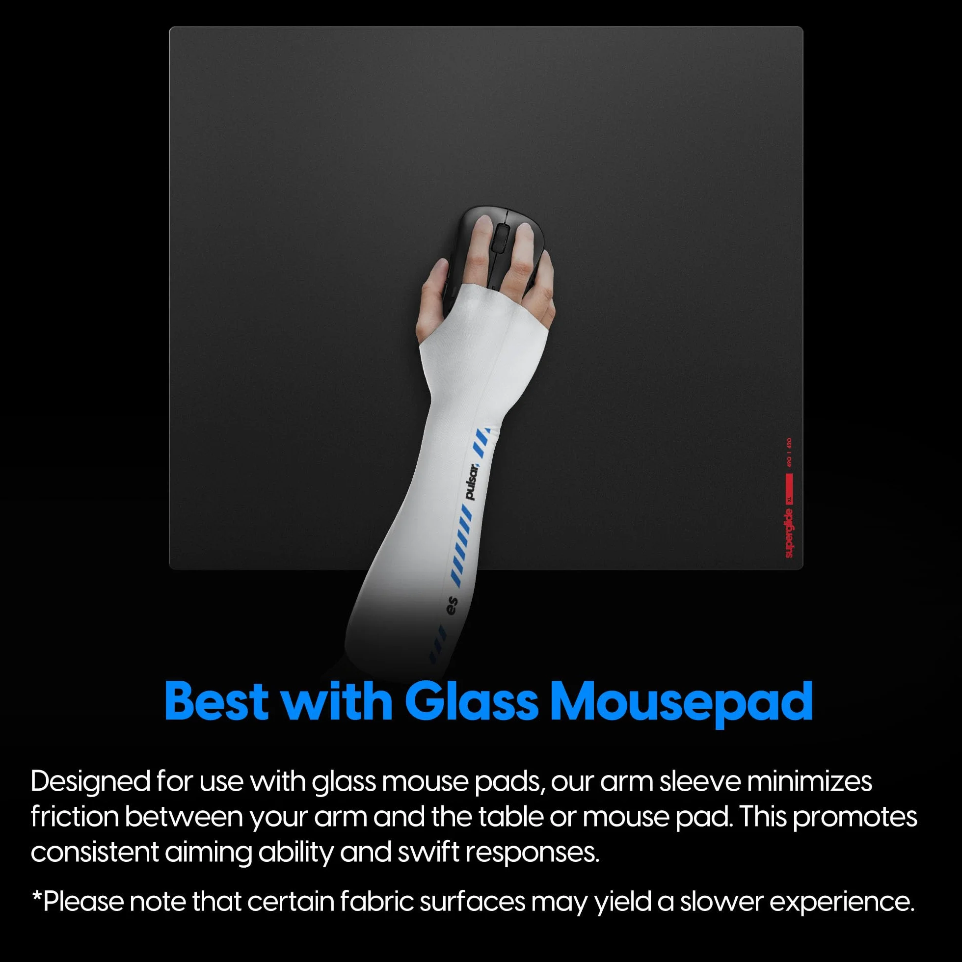 Pulsar Gaming Gears eS Armsleeve Una fascia ad alta resistenza per una maggiore messa a fuoco, riduce l'affaticamento (Palm Long, Bianco, L)
