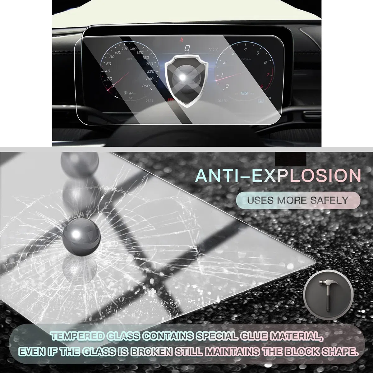 CDEFG Mercedes Classe C W206 2021-2023 2024 X253 Pellicola protettiva per navigatore auto vetro temperato 9H, antigraffio, 11,9 pollici, GPS pellicola protettiva per il navigatore Accessorio