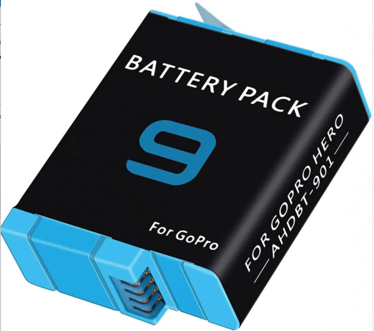 Batteria Pila per GoPro HERO9 HERO10 HERO11 AHDBT-901 GO PRO ADBAT-001 HERO 9 10 11 Con Capacita' Originale 1800Mah Ricambio Sostituzione Akku Battery Nuova
