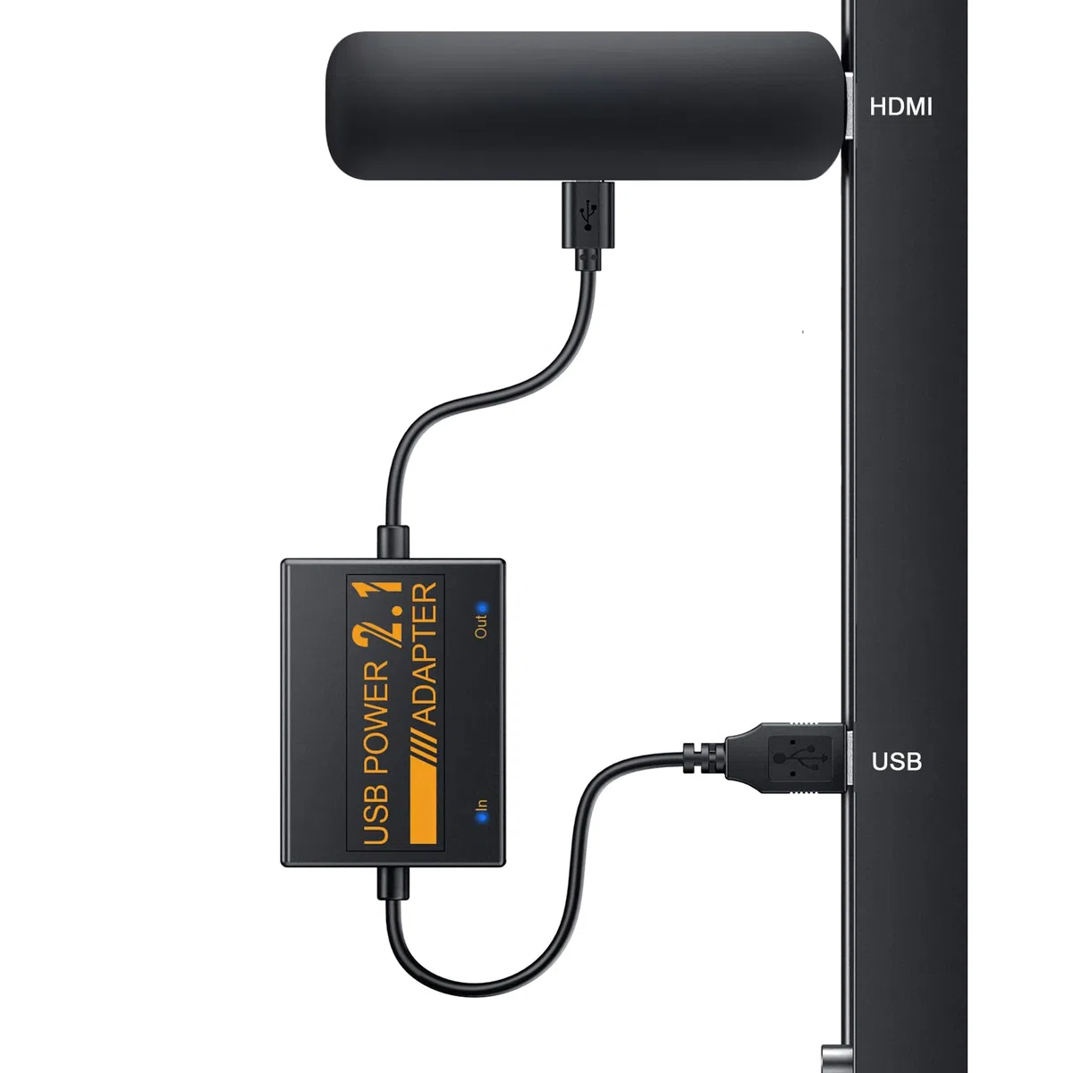 Cavo di Alimentazione USB per Fire TV Stick - Adattatore 5V/2.1A da TV, Elimina la Necessità di un Adattatore AC e Tagliare i Cavi