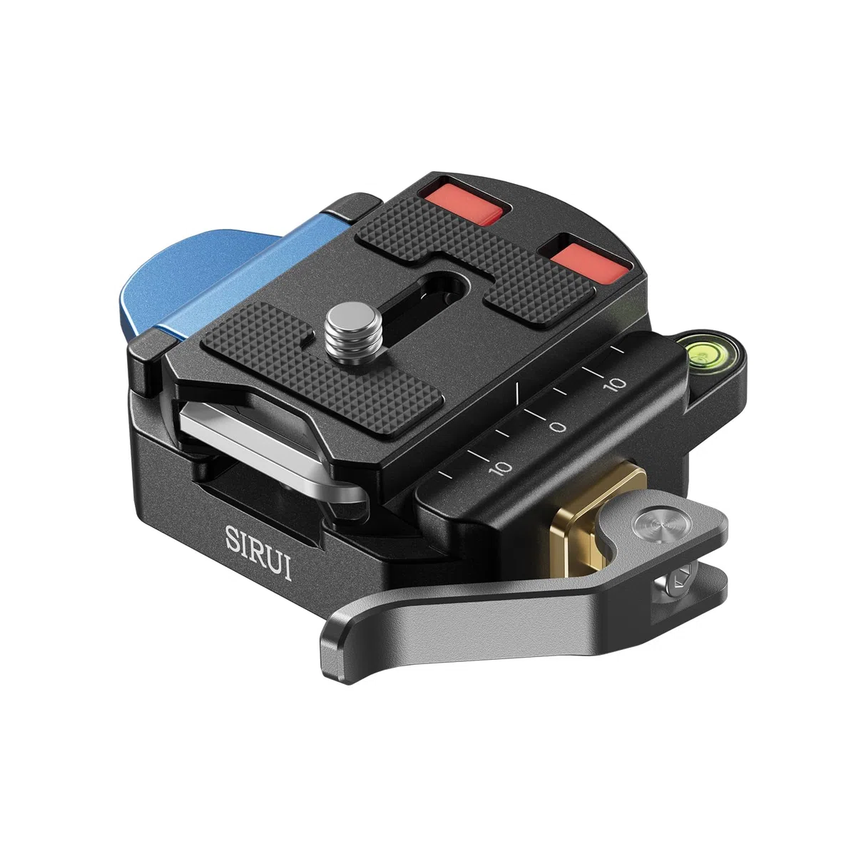 SIRUI Piastra Sgancio Rapido con Base di Serraggio, Quick Release Plate Clamp con Adattatore Vite da 3/8"-16 a 1/4"-20, Piastra di Rilascio Rapido per Fotocamera DSLR Treppiede Monopiede, QC-55