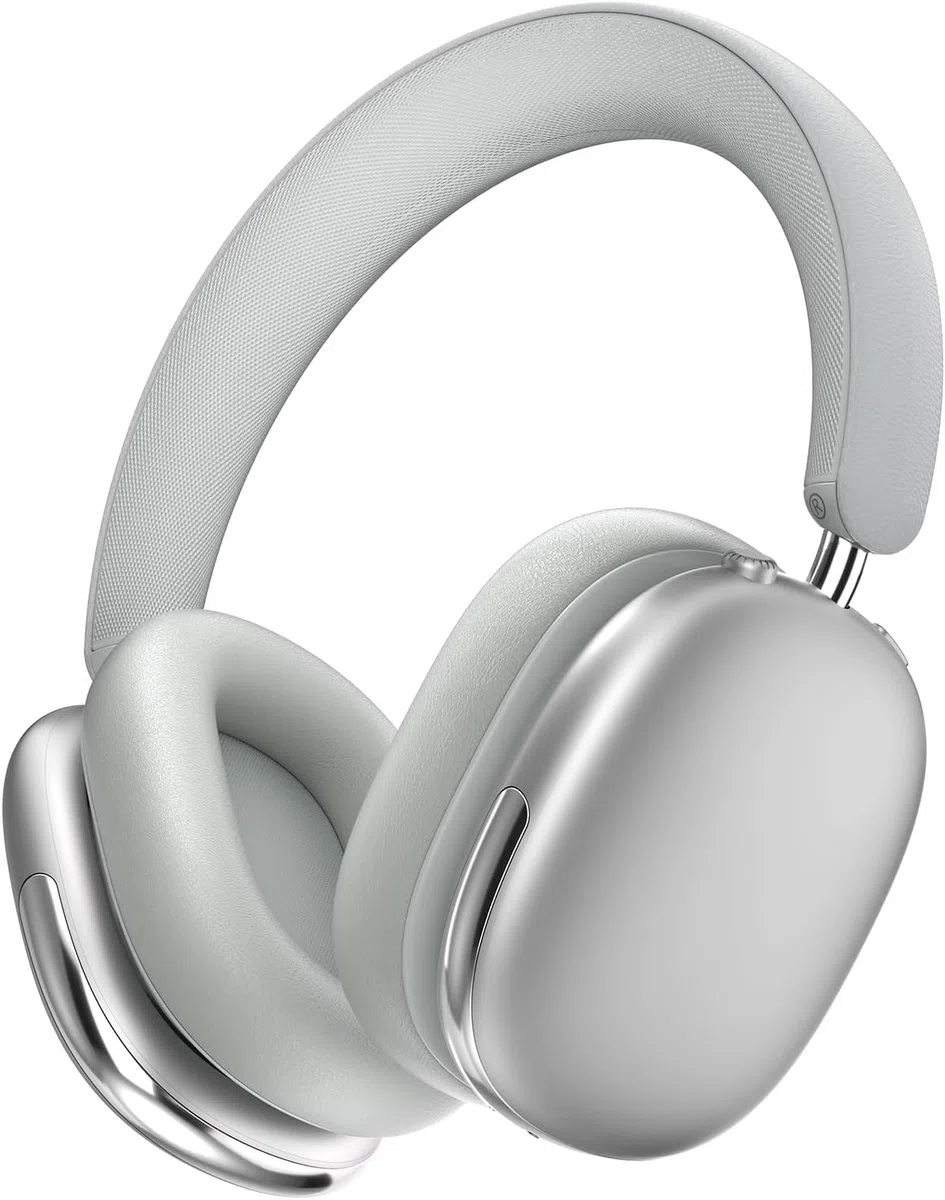 Cuffie Bluetooth con cancellazione attiva del rumore sopra l'orecchio, senza fili, con microfono ad alta risoluzione, audio ad alta risoluzione, leggere, comode per PC, laptop, lavoro, palestra