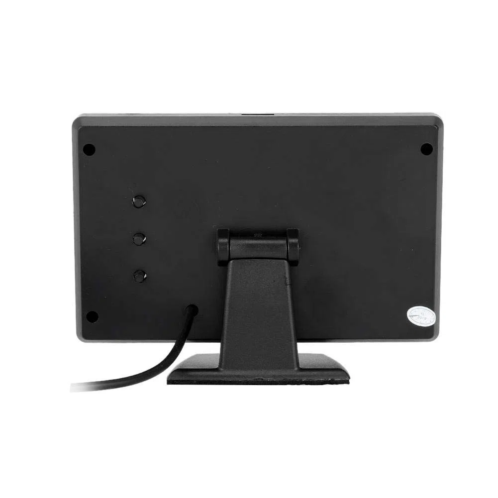 KIMISS Monitor per auto, schermo LCD in plastica TFT 4,3 pollici 3 W Monitor retrovisore a 2 vie con ingresso AV monitor HD per telecamera retromarcia DVD
