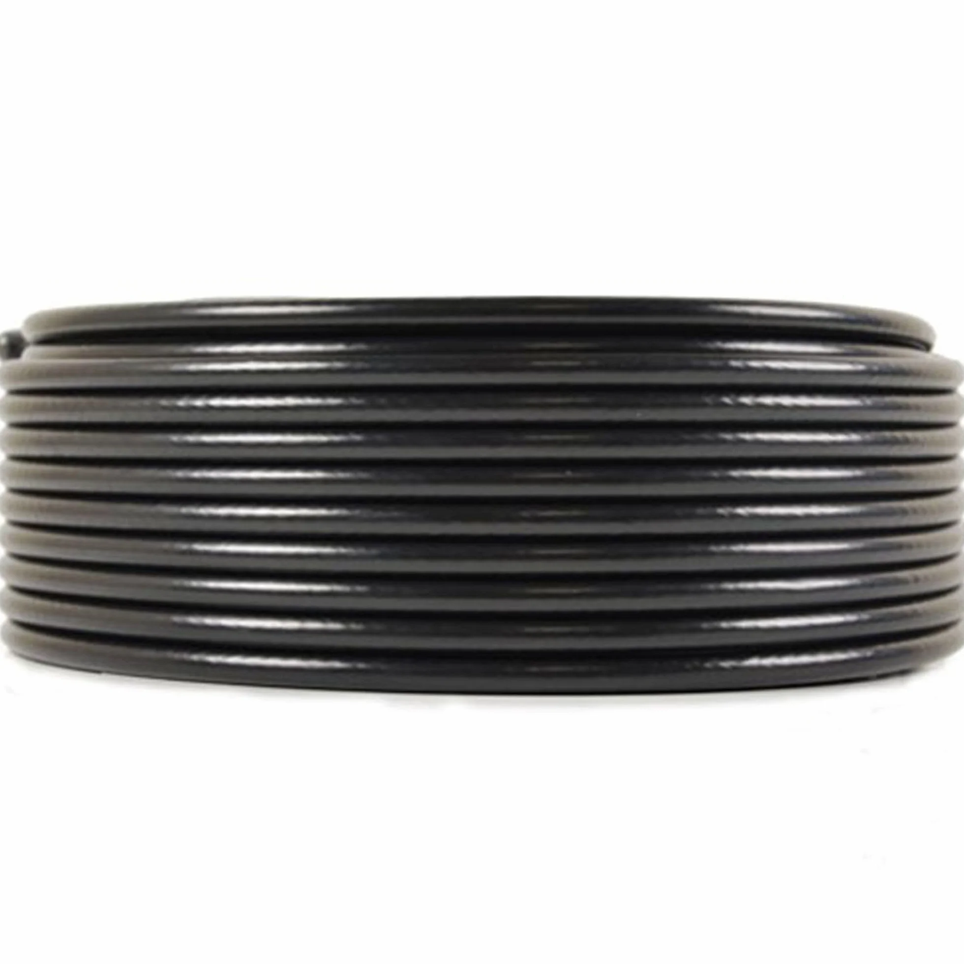 Premium X 50m Cavo coassiale BASIC NERO da Nero 130 dB Cavo antenna SAT schermato a 4 vie 130dB 4K FullHD 1080p HDTV compatibile Nuovo + 10x F-plug a colori "oro"