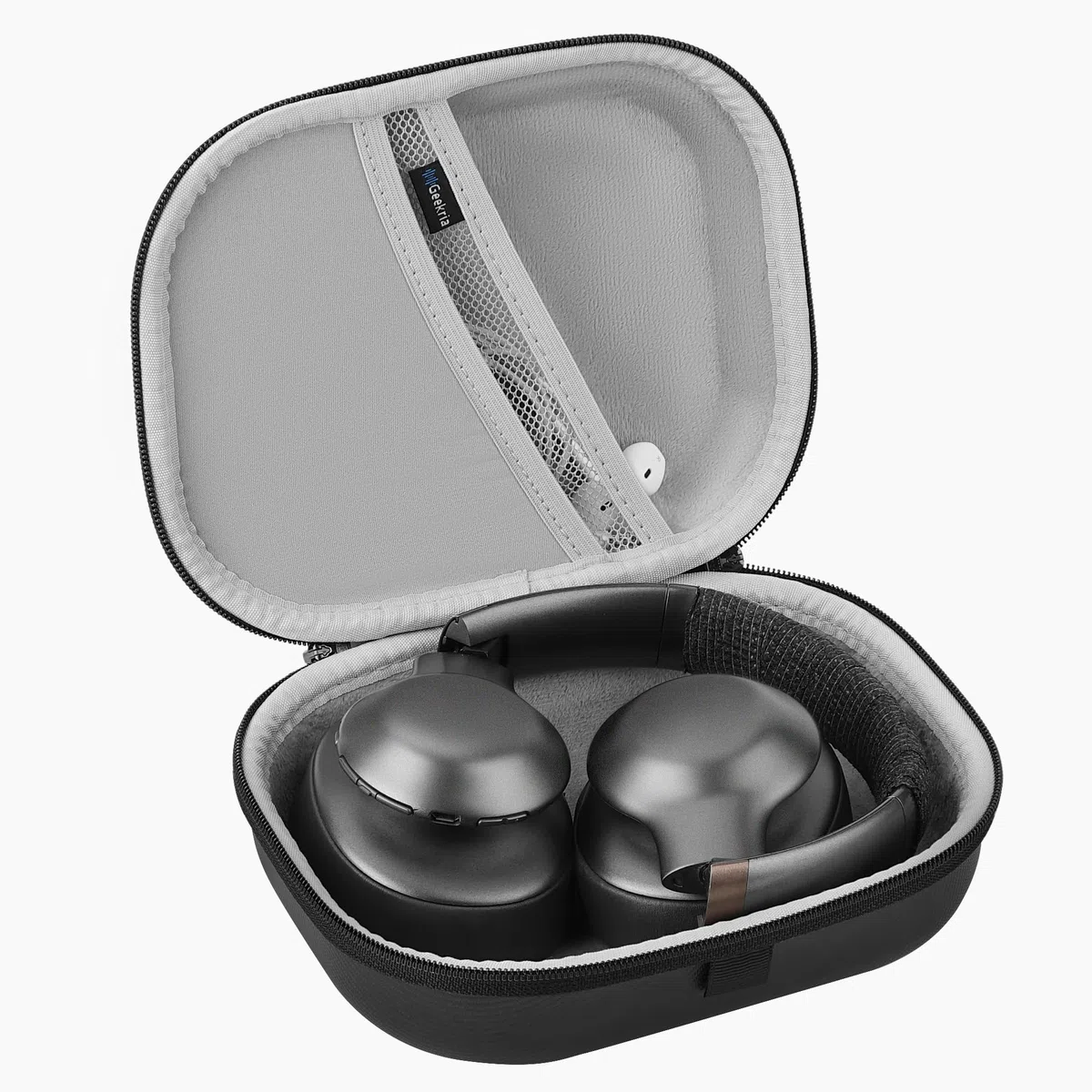 Custodia per cuffie Geekria Shield compatibile con JBL Tune 770NC, Tour ONE M3, E65 BTNC e altro, custodia da viaggio rigida di ricambio con spazio per cavi (Nero)
