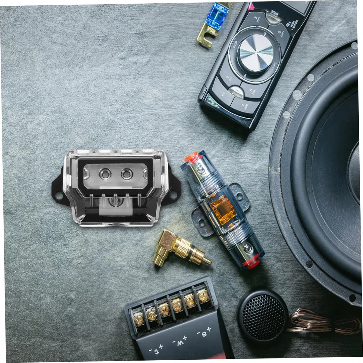Sosoport Blocco Di Distribuzione Di Massa Per Autoradio Blocco Di Distribuzione Alimentazione Distributore Di Massa Per Amplificatore Audio Per Auto Splitter Per Amplificatore Audio