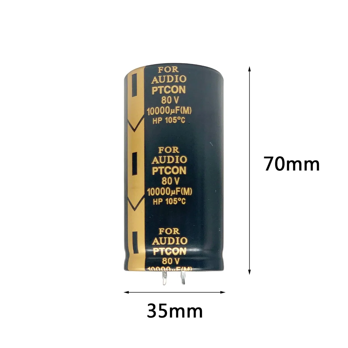 Condensatore elettrolitico a scatto, 80 V, 10000 UF, 35 x 70 mm, filtro amplificatore di potenza, condensatore elettrolitico per auto, 2 pezzi