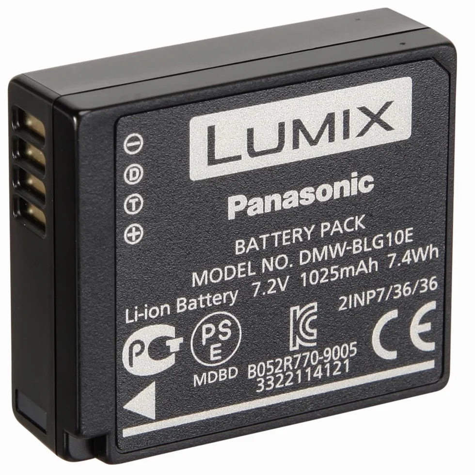 PANASONIC Batterie DMW-BLG10E pour LX100, TZ80,TZ100-101, TZ200, TZ90, GX80, G100