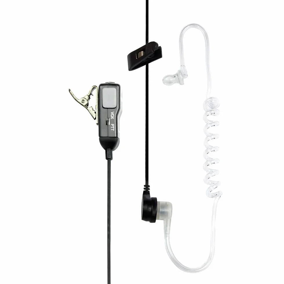 Midland C732.06 - Microfono con auricolare pneumatico 2 Pin Motorola, Compatibile con Midland G15 /G18, Nero