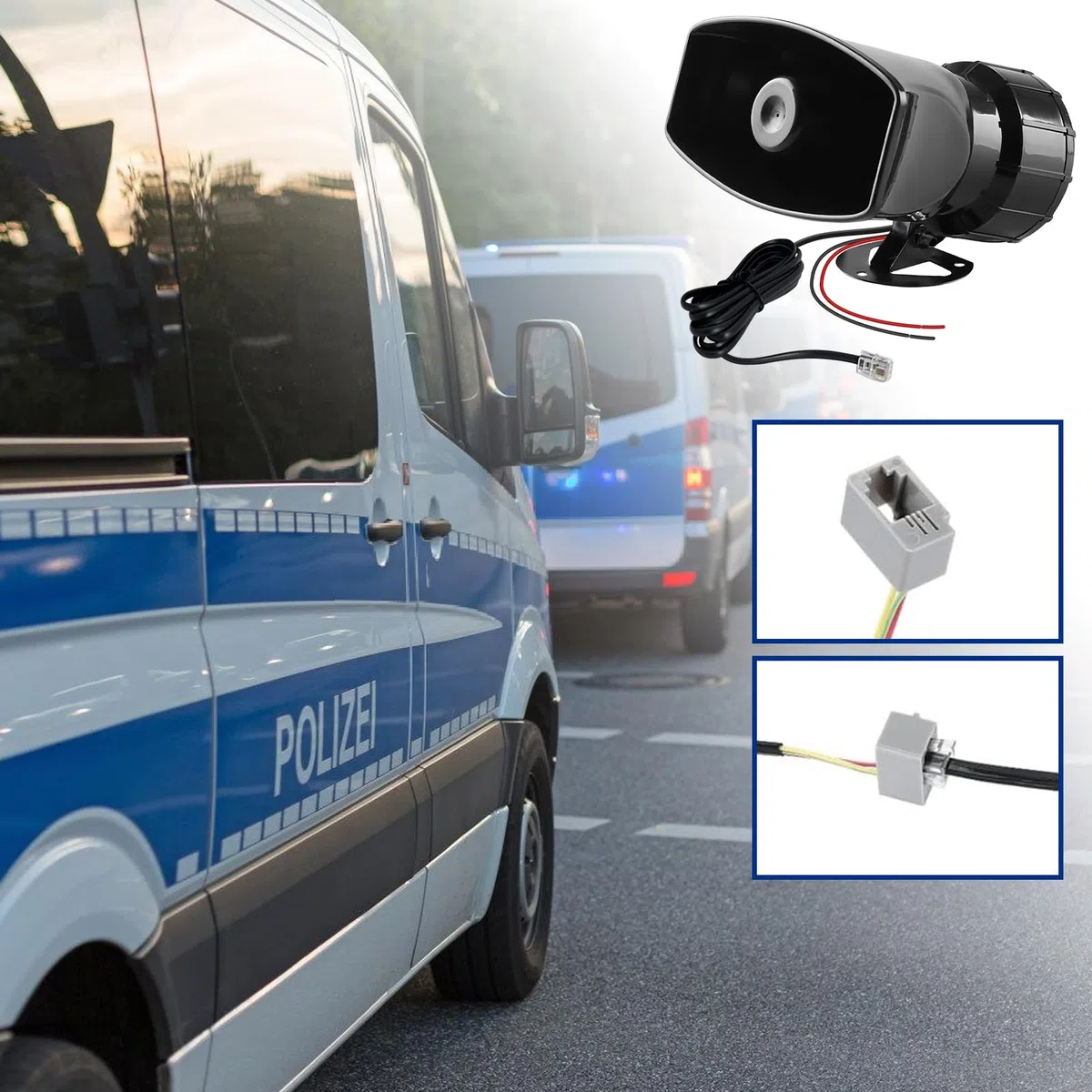 Altoparlante a sirena 12V 100W 7 toni clacson auto corno furgone barca camion moto