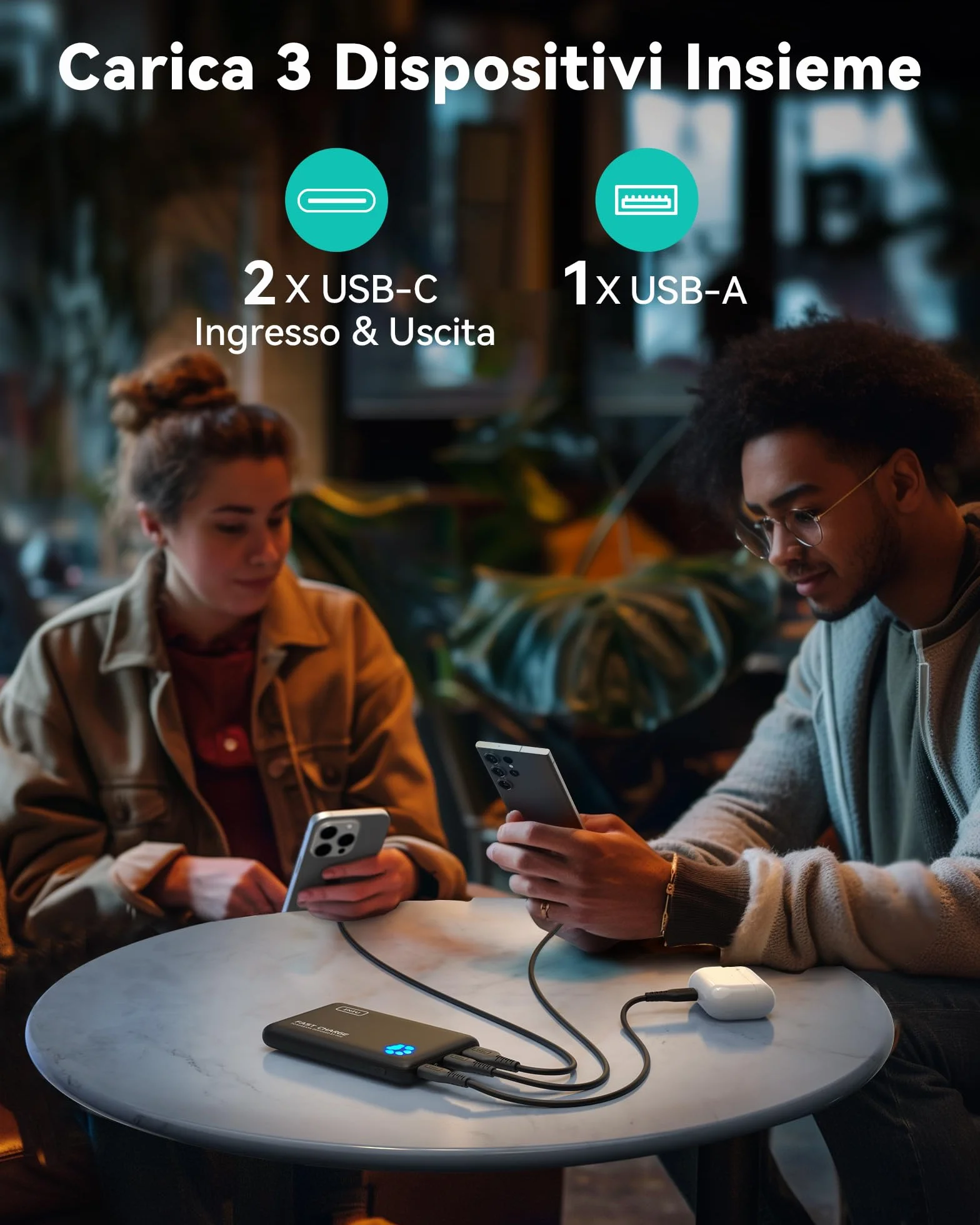 INIU Power Bank, Piccolo 45W Ricarica Rapida 10000mAh Powerbank con Cavo USB C Staccabile, Idoneo per Volo, Essenziali da Viaggio, Caricatore Portatile per iPhone 17 16, Samsung S25 Xiaomi iPad ecc.
