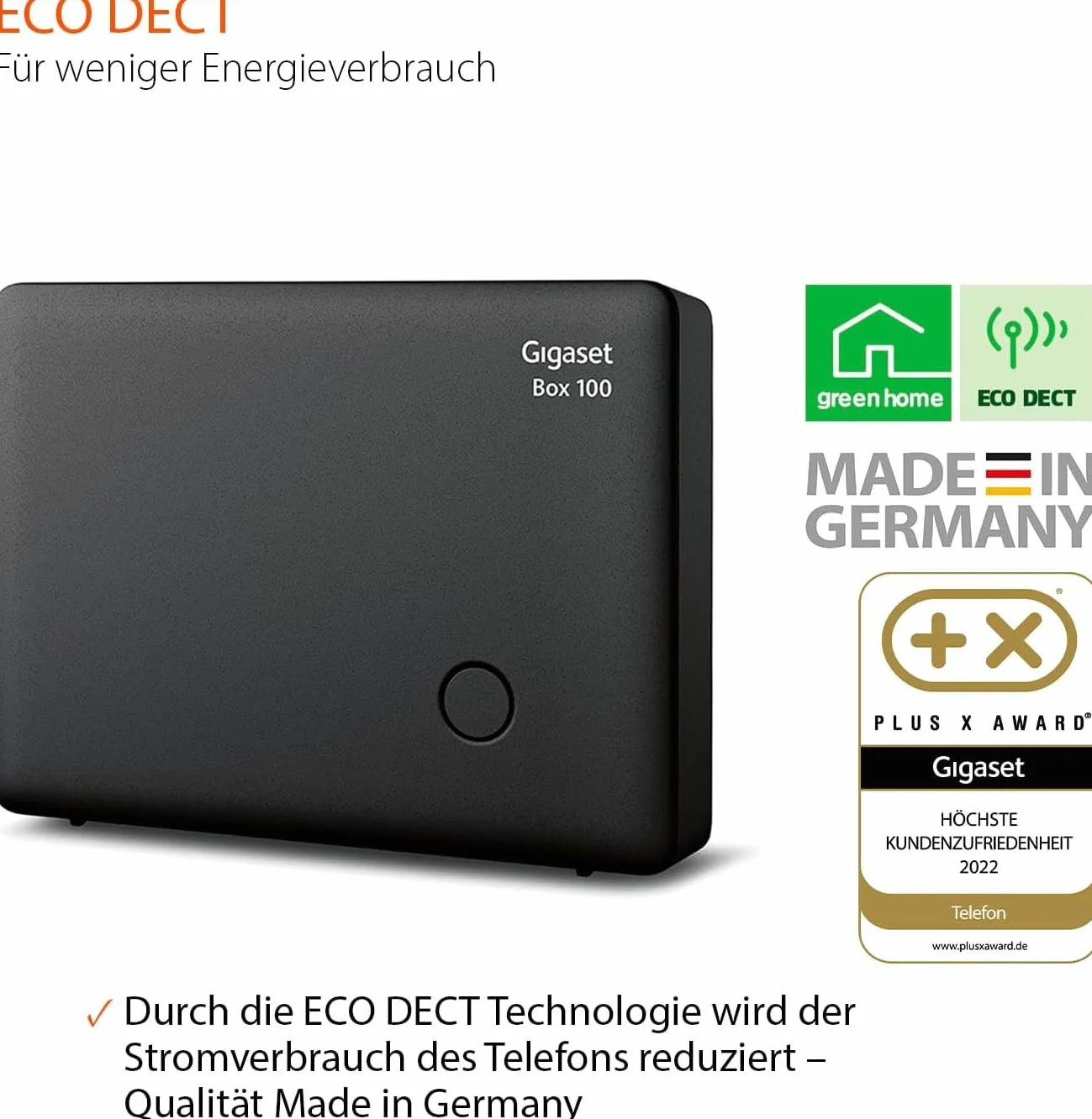 Gigaset Box 100 Telefonbasis (analog) DECT schwarz