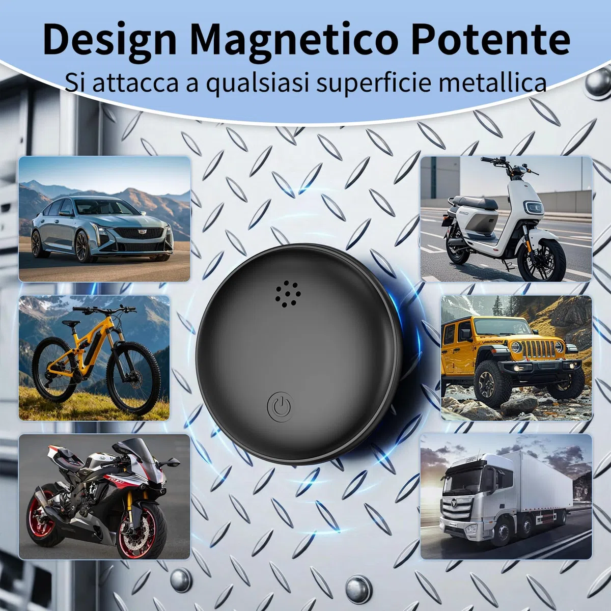 GPS Tracker per Auto Android, Bluetooth Localizzatore Gps Senza SIM, Magnete Integrato Ultra-Potente Compatibile con Google's Find Hub (Solo Android) per Bambini, Auto, Animali Domestici - Nero